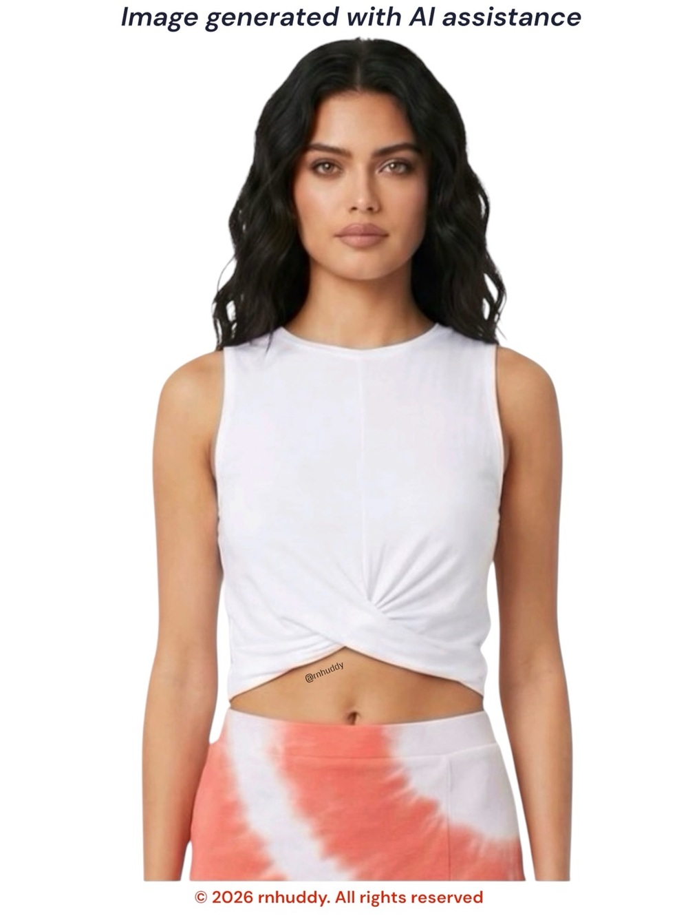 Alo Yoga S white cover tank